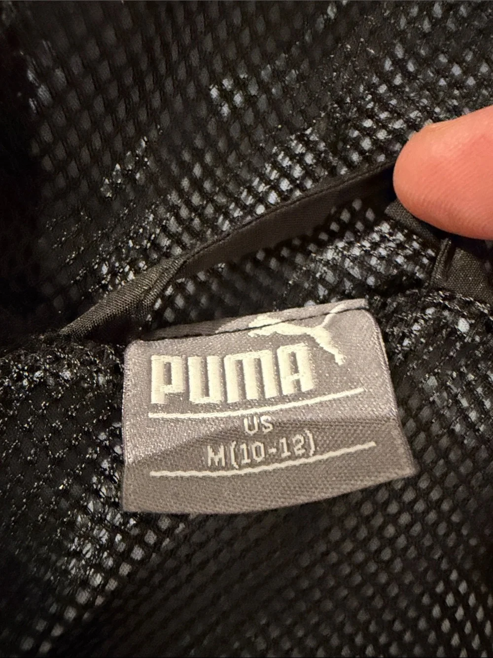Puma Black Hooded Kids Rain Jacket with White Logo
